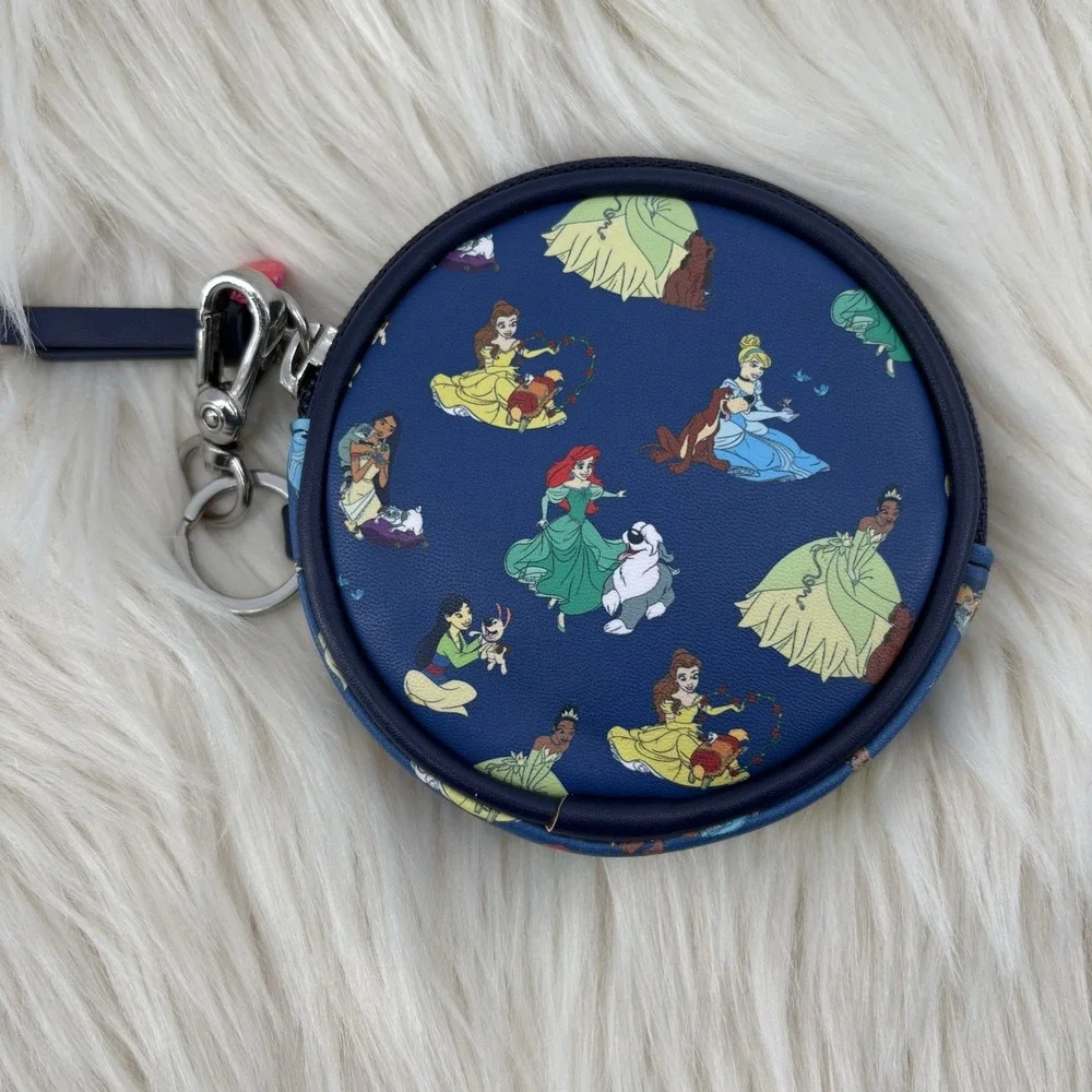 Loungefly Disney Princess Dogs Allover‎ Print Coin Purse Blue